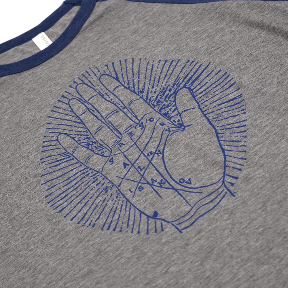 Palm Baseball Tee - Grey/Navy image 1