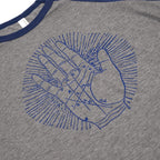 Palm Baseball Tee - Grey/Navy image 1