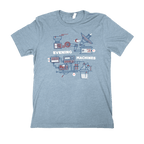 Evening Machines Tee - Blue image 0