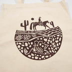 Appaloosa Woodblock Tote Bag - Natural image 1